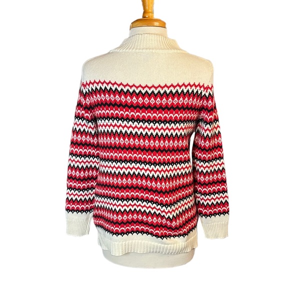 Talbots Chalet Fair Isle Women’s Holiday Christmas Wool Blend Sweater Size SP - Picture 5 of 9